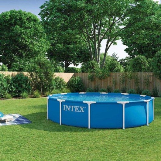 Piscina Intex Metal Frame Rotonda 3,05 x 0,76 m con Pompa Cartuccia 1 m³/h