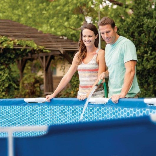 Piscina Intex Metal Frame Rotonda 3,05 x 0,76 m con Pompa Cartuccia 1 m³/h
