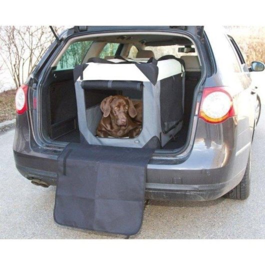 Caixa de transporte para cão Kerbl Journey dobrável 81x58x58 cm estrutura metálica