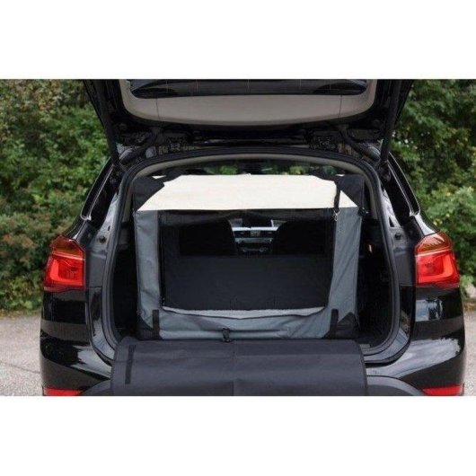 Caixa de transporte para cão Kerbl Journey dobrável 81x58x58 cm estrutura metálica