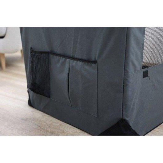 Caixa de transporte para cão Kerbl Journey dobrável 81x58x58 cm estrutura metálica