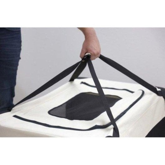 Caixa de transporte para cão Kerbl Journey dobrável 81x58x58 cm estrutura metálica