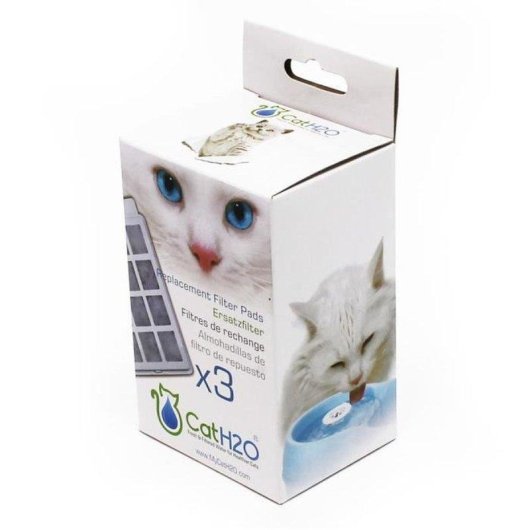 Pack de 3 Filtros de Recambio H2O para Fuentes Cat y Dog