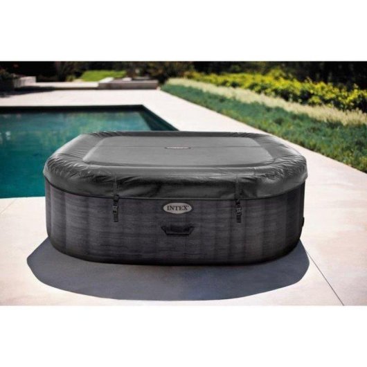 Spa Hinchable Intex PureSpa Ardoise 6 Plazas Cuadrado 1098 L WiFi
