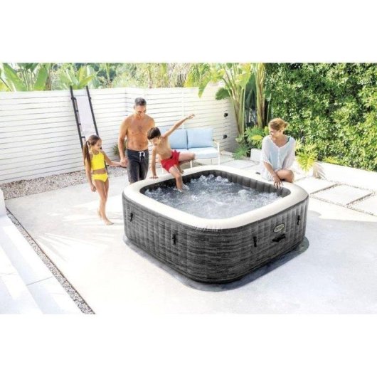 Spa Hinchable Intex PureSpa Ardoise 6 Plazas Cuadrado 1098 L WiFi