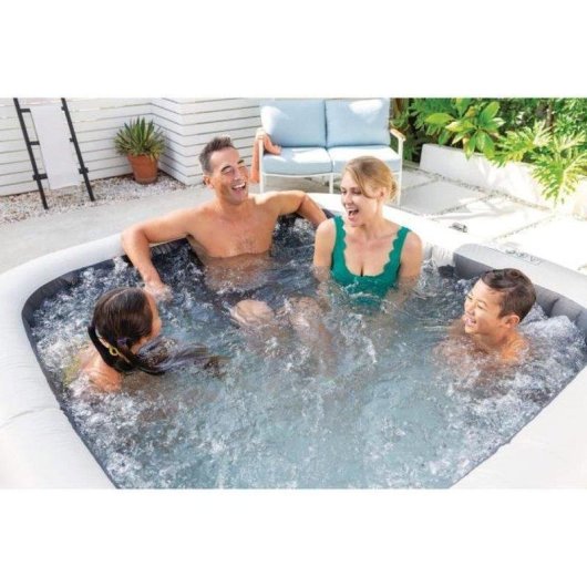 Spa Hinchable Intex PureSpa Ardoise 6 Plazas Cuadrado 1098 L WiFi