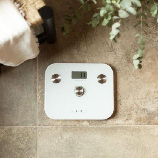 Báscula de bioimpedancia Livoo DOM465W Hasta 150 kg 6 parámetros Apagado automático LCD