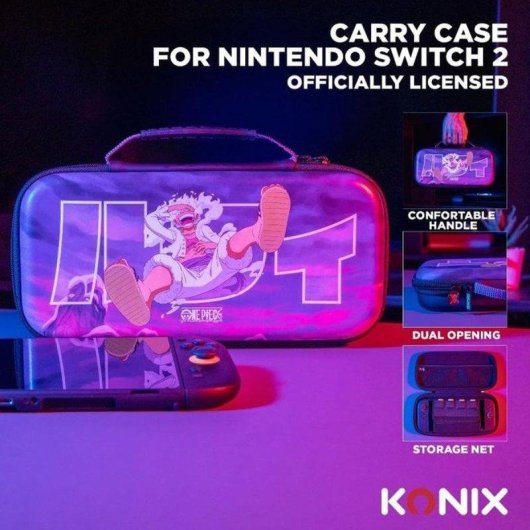 Funda Konix One Piece Luffy Gear 5 Nintendo Switch 2/Switch/OLED