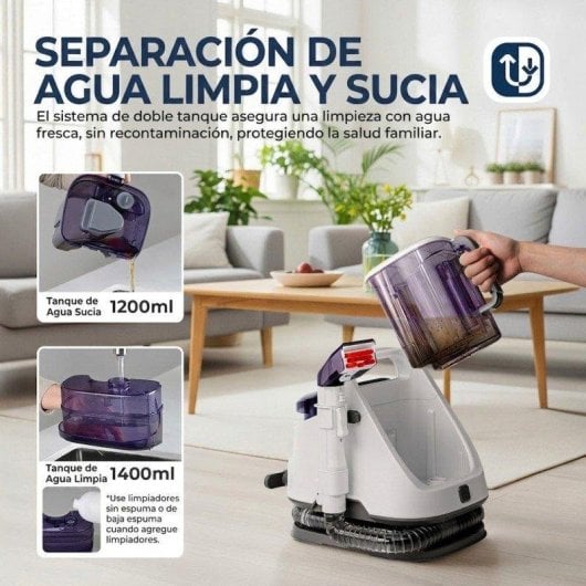 Aspirapolvere Multifunzionale Welltin ROUNY-U2 650W 12kPa 1400ml Doppio Serbatoio