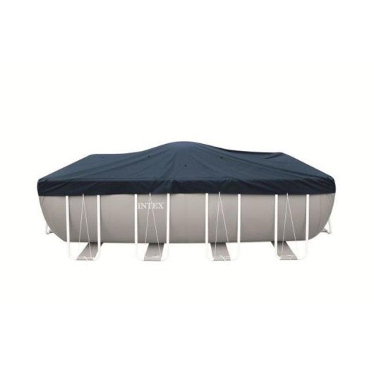 Coperta Invernale Intex per Piscina Fuori Terra Rettangolare 3,00 x 2,00 m, Polietilene a Triplo Strato Riciclato, Rinforzata e Anti-UV