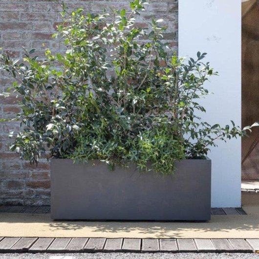 Jardinière Mûr Deroma Muret Millennium R 99x39 cm Anthracite 97L