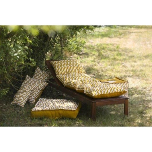 Cojín Tumbona Jardin Prive Flocons Electro Comino 180x56x10 cm
