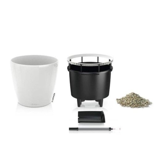 Vaso LECHUZA Classico Premium LS 50 Autorregável 40 L Branco Brilhante