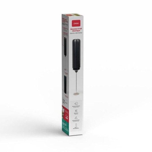 Batedor de Leite Livoo DOD225N Recarregável USB-C Inox