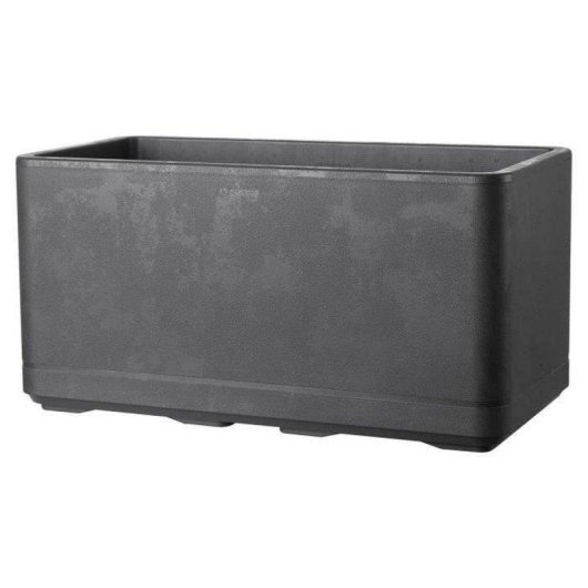 Bac à fleurs Deroma Muret Cosmo 78x39 cm Anthracite 74.4L avec réservoir d'eau et roulettes