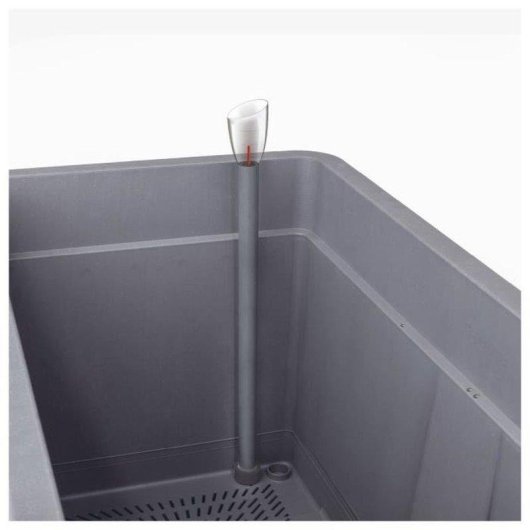 Bac à fleurs Deroma Muret Cosmo 78x39 cm Anthracite 74.4L avec réservoir d'eau et roulettes