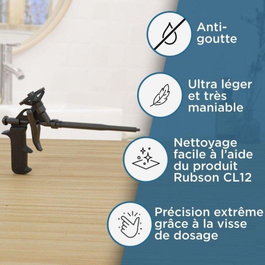 Pistola Espuma Expansiva Rubson Anti-goteo Dosificación Precisa Boquilla Recta