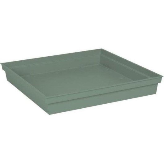 Plat pour pots carrés EDA Toscane 40x40x5,9 cm Vert Laurier