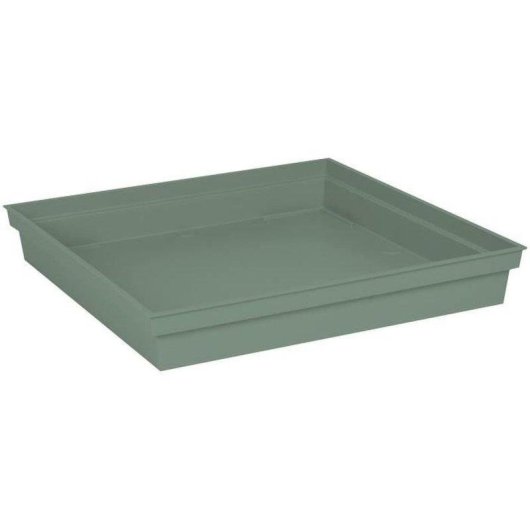 Plat pour pots carrés EDA Toscane 40x40x5,9 cm Vert Laurier