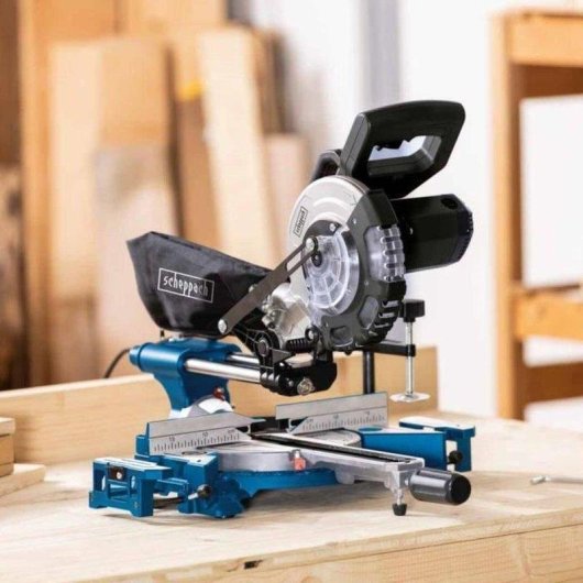 Sierra ingletadora radial deslizante Scheppach HM 185 1400 W Disco 185 mm Guía láser