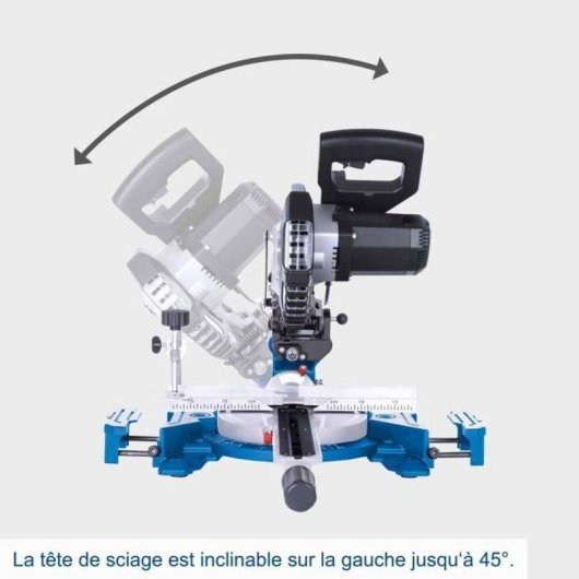 Sierra ingletadora radial deslizante Scheppach HM 185 1400 W Disco 185 mm Guía láser