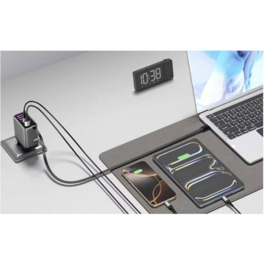 Cargateur USB Voltcraft UC-100W01 GaN 100W 3 Ports Affichage Color