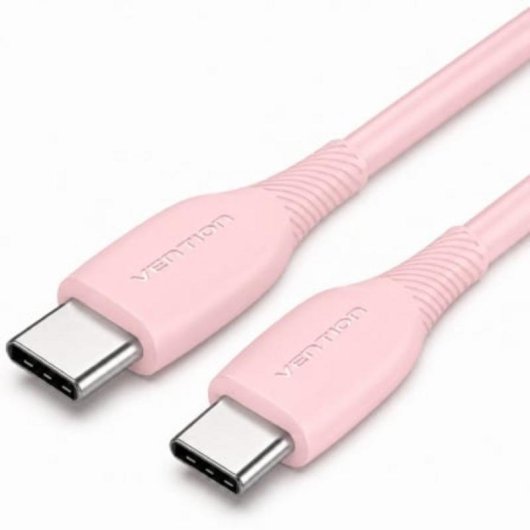 USB-C-Kabel Vention Schnellladen 60W 480Mbps 2m Rosa