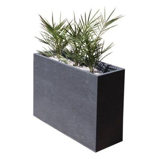 Jardinière Muret Loft Graphit EDA 46L Plastique Gris Anthracite