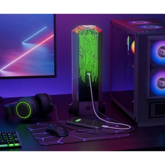 Multiprise Brennenstuhl Gaming Tower 9 prises USB-A USB-C RGB Wi-Fi