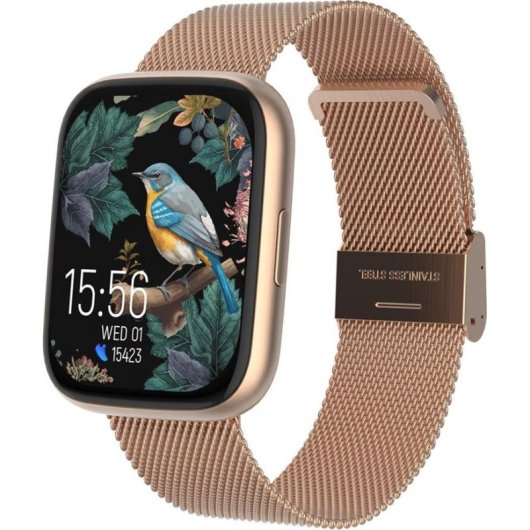 Forever ForeVigo 4 Bluetooth 1,95" Rosa Einheitsgröße IP68 Blutdruckmesser Pulsmesser