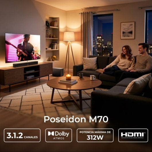Soundbar Ultimea Poseidon M70 3.1.2 Kanäle 150W Bluetooth Subwoofer Kabellos Dolby Atmos