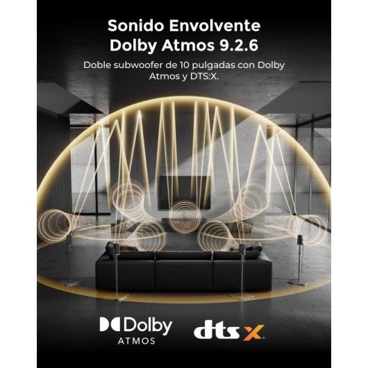 Barra de Sonido Ultimea Skywave X100 Dual 9.2.6 2000W THX CineMesh Dolby Atmos
