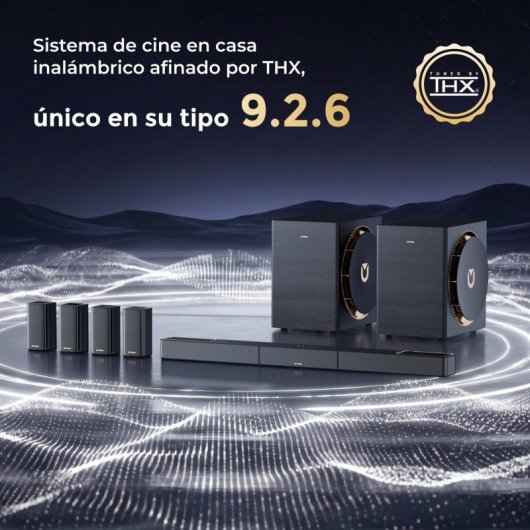 Ultimea Skywave X100 Dual Sistema de Sonido Surround Inalámbrico 9.2.6 Ajustado THX con Dolby Atmos
