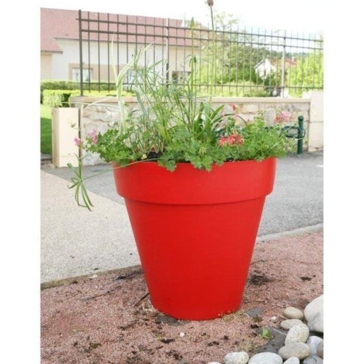 Macetero redondo Riviera Soleilla Granate 59 cm 85 L Polipropileno