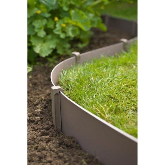 Estacas para Bordas de Jardim Nature Polipropileno Reciclado Castanho Pack 10 26,7 cm