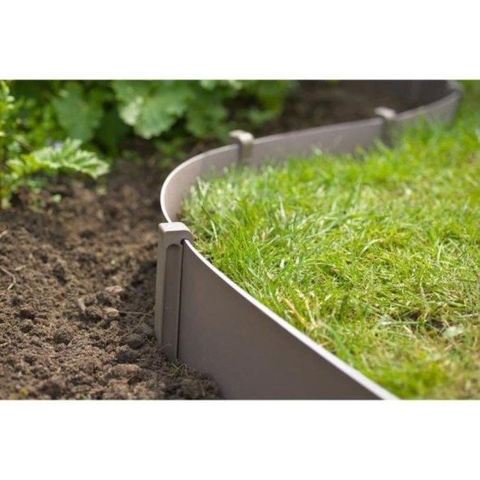 Estacas para Bordas de Jardim Nature Polipropileno Reciclado Castanho Pack 10 26,7 cm
