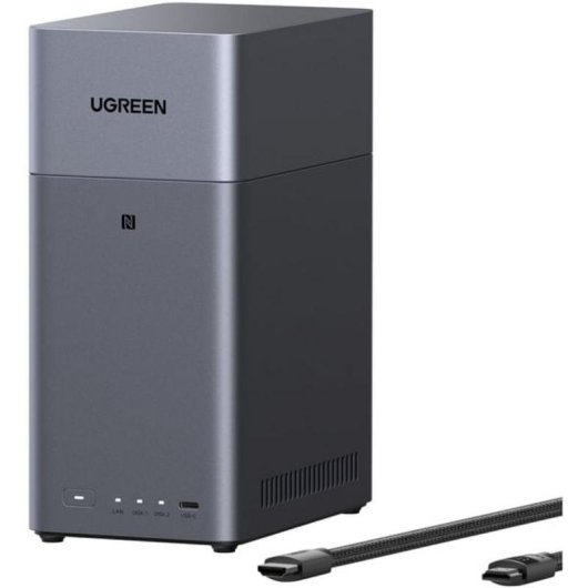 NAS UGREEN 2 bahías 7,8TB 4GB RAM HDMI USB-C RAID 0/1 JBOD compacto