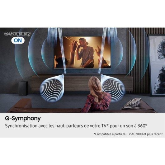 Barra de Sonido Samsung HW-Q600H/ZF 3.1.2 380W Bluetooth WiFi Dolby Atmos Negra