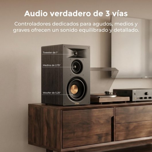 Aktive Lautsprecher Ultimea BS-3 3-Wege 70W RMS Bluetooth HDMI ARC Subwoofer