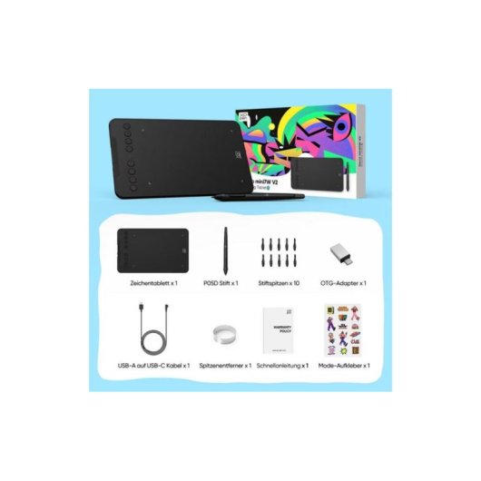 Tableta gráfica XP-Pen Deco Mini7W V2 inalámbrica Bluetooth 5.0 16K