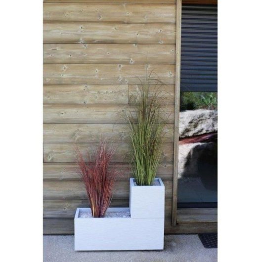 Fioriera EDA Graphit Up 57 L Bianco Ceruso Opaco 79,5 x 29,5 x 29,5 cm