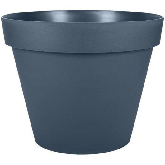 Jardinière EDA Toscane Ø59 H47 cm 76L Bleu Jean Résistante UV et Gel