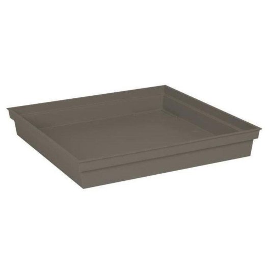 Plateau pour pot EDA Toscane 40x40 cm Taupe Anti-UV Empilable