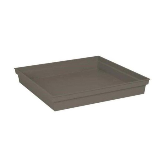 Plateau pour pot EDA Toscane 40x40 cm Taupe Anti-UV Empilable