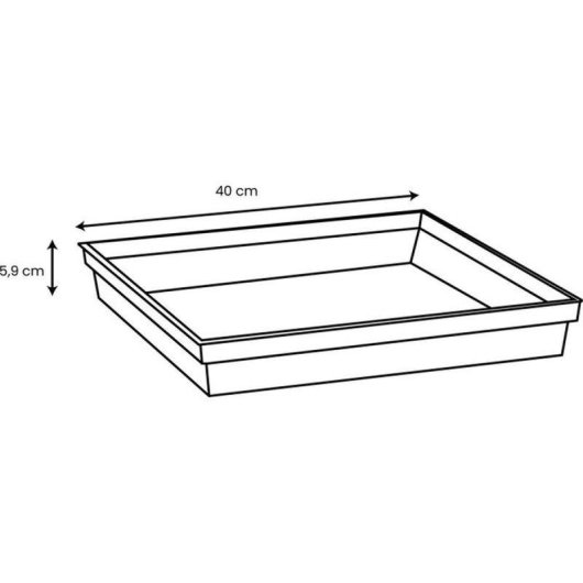 Plateau pour pot EDA Toscane 40x40 cm Taupe Anti-UV Empilable