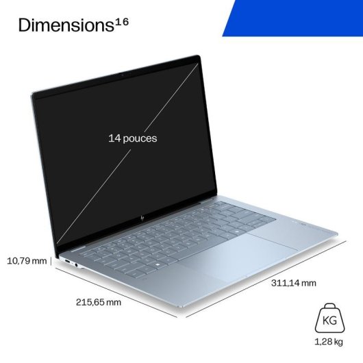 Ordinateur portable HP OmniBook Ultra 14-kg0004nf 14" Snapdragon X2 Elite 64GB 2TB SSD Adreno Windows 11 Home