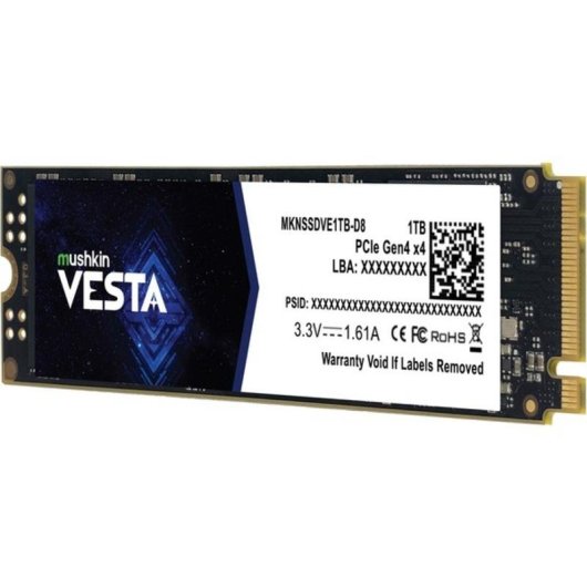 Disco Duro Mushkin Vesta 1TB SSD M.2 PCIe 4.0 4800MB/s lectura 2600MB/s escritura