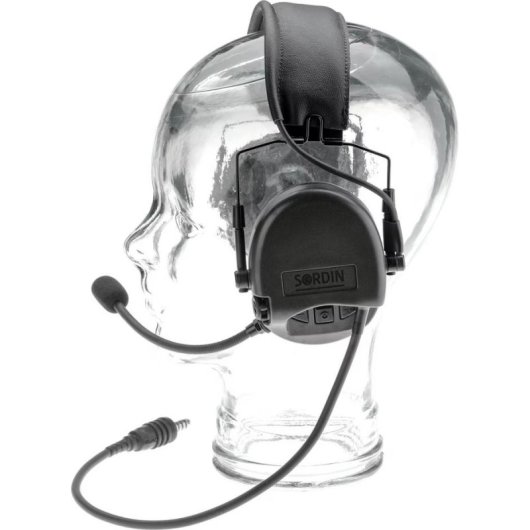 Sordin Supreme Headset mit Kabel, Mikrofon und Lautstärkeregler, grün