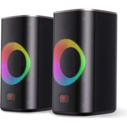 Altavoces Havit PC con conexión USB y jack 3,5 mm 6W con RGB