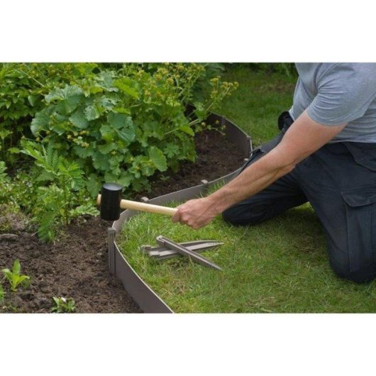 Bordura de Jardín Flexible Nature 15 cm x 10 m Polietileno Reciclado Anti-UV